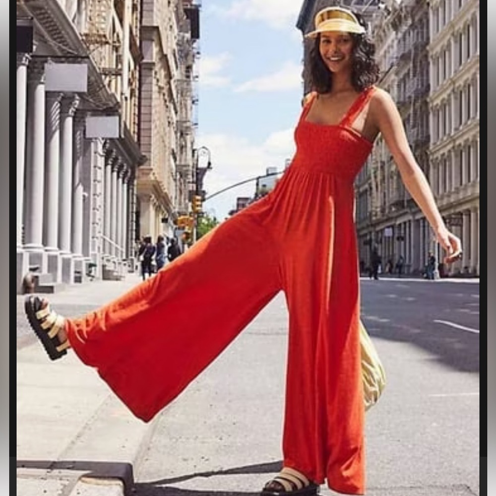 NWT Free People wide leg jumpsuit
